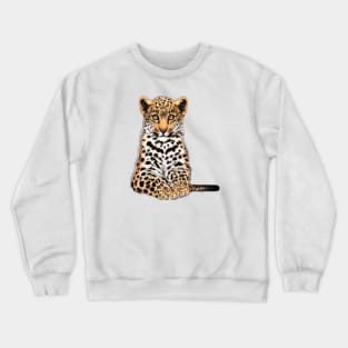 Cute Leopard Drawing Crewneck Sweatshirt